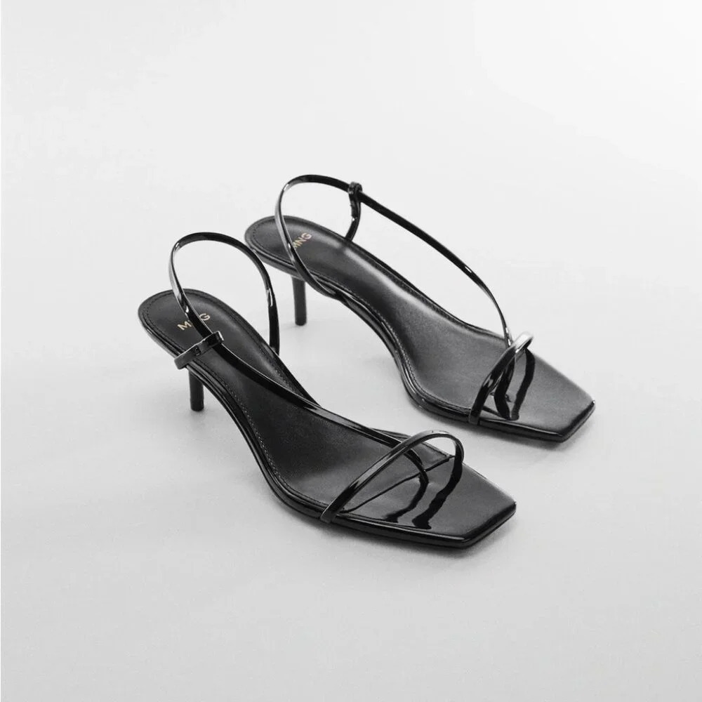 Mango Kitten Heel Strappy Sandals